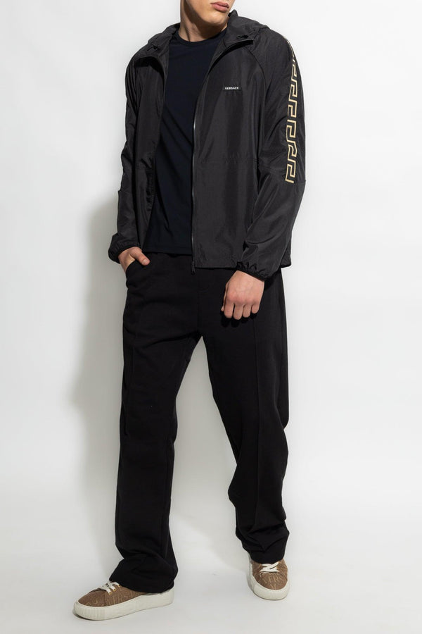 Versace Black Hooded Jacket - Men - Piano Luigi