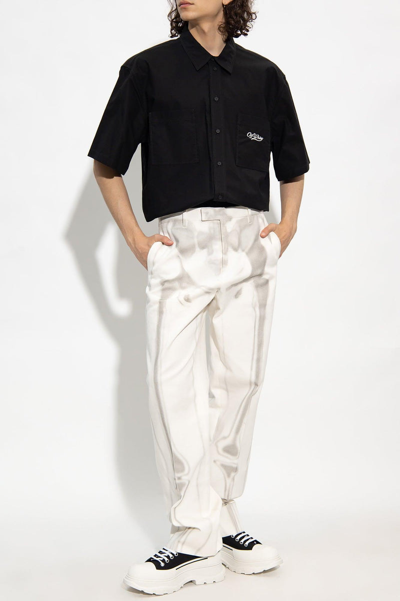 Off-White White Printed Jeans - Men - Piano Luigi