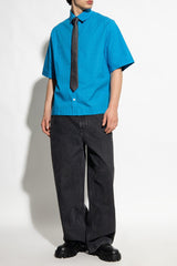 Givenchy Blue Shirt With Monogram - Men - Piano Luigi