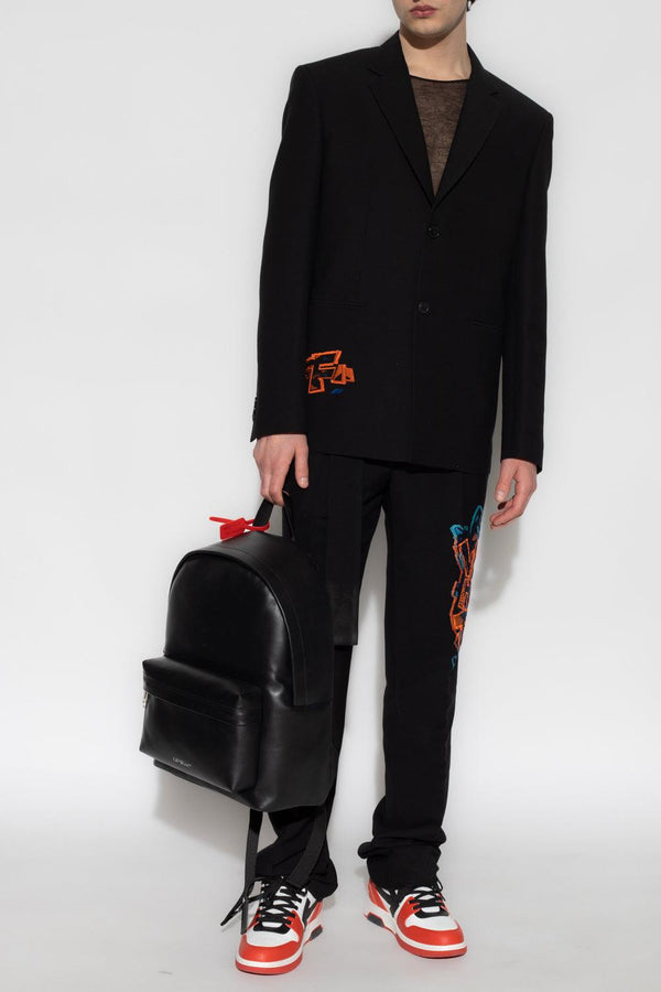 Off-White Black Printed Trousers - Men