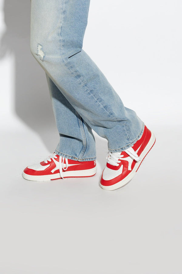 Palm Angels Red High-Top Sneakers With Logo - Men - Piano Luigi