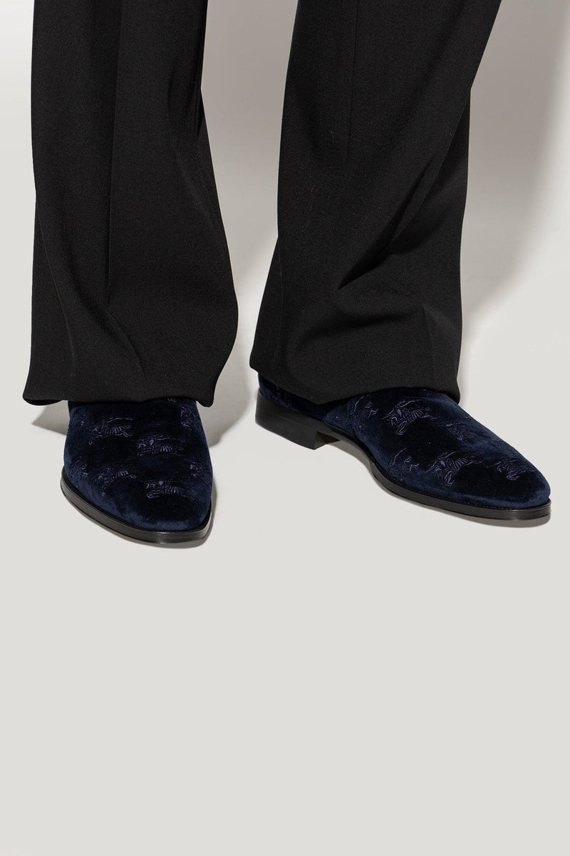 Burberry Navy Blue ‘Wayne’ Loafers - Men - Piano Luigi