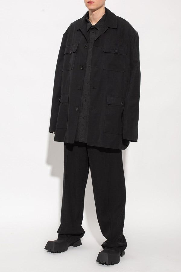 Balenciaga Black Oversize Jacket - Men - Piano Luigi