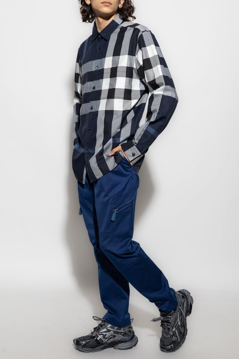 Burberry Blue ‘Andre’ Cargo Trousers - Men - Piano Luigi