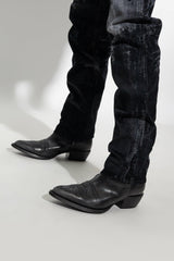 Dsquared2 Black Leather Cowboy Boots - Men - Piano Luigi