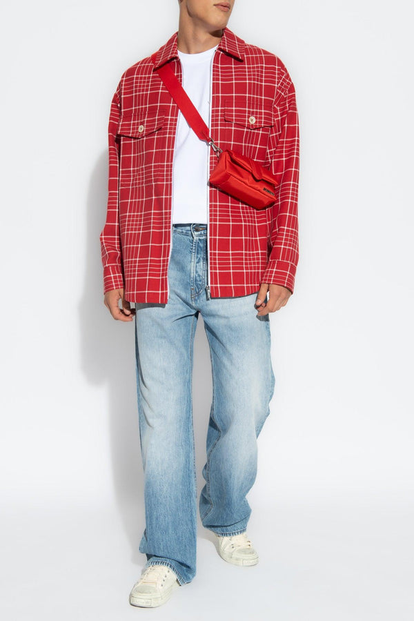 Jacquemus Red ‘Montagne’ Checked Jacket - Men - Piano Luigi