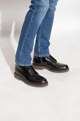 Common Projects Black Leather Combat Boots - Men - Piano Luigi