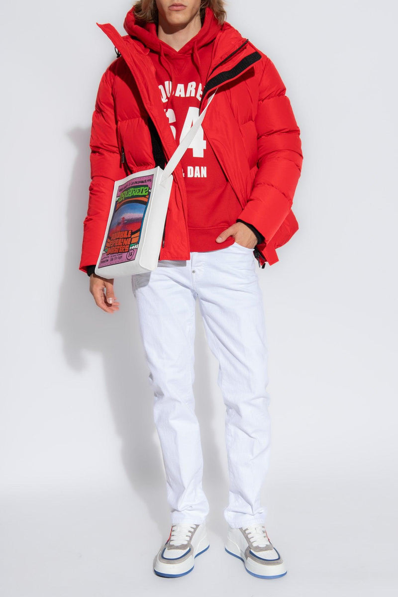 Dsquared2 Red Hoodie With Logo - Men - Piano Luigi