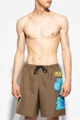 Versace Green Swimming Shorts - Men - Piano Luigi