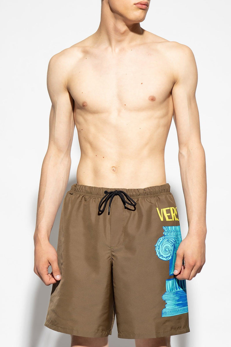 Versace Green Swimming Shorts - Men - Piano Luigi