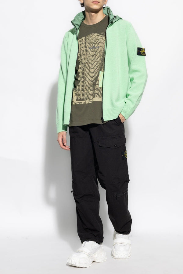 Stone Island Black Cargo Trousers - Men - Piano Luigi