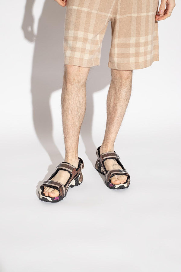 Burberry Brown Patterned Sandals - Men - Piano Luigi