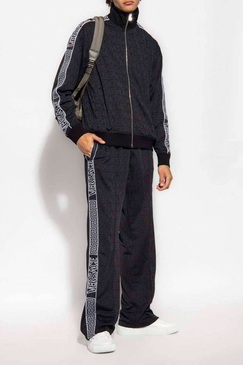 Versace Black Sweatpants With Logo - Men - Piano Luigi