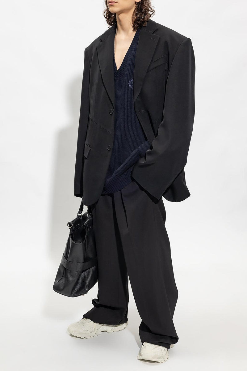 Balenciaga Black Oversize Blazer - Men - Piano Luigi