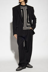 Balmain Black Sweater With Monogram - Men - Piano Luigi