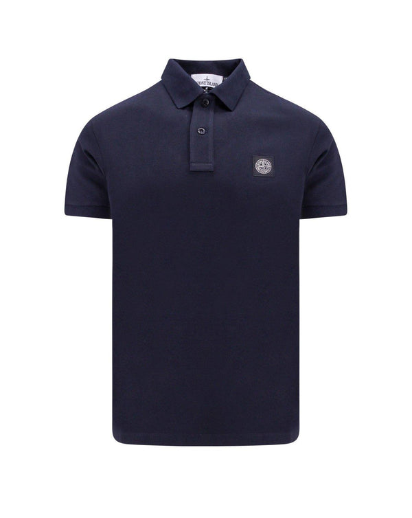 Stone Island Compass Logo Embroidered Short-sleeved Polo Shirt - Men - Piano Luigi