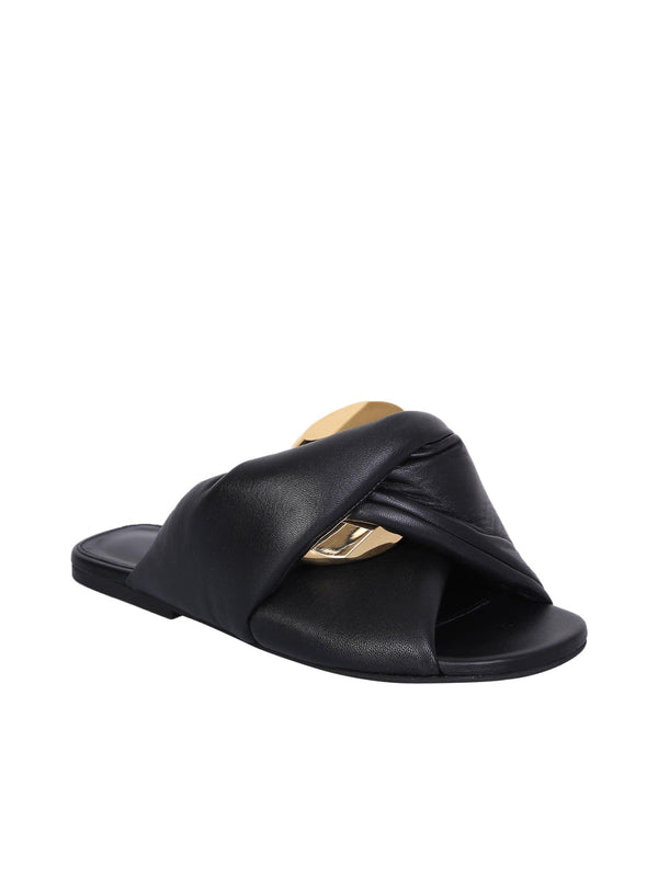 J.W. Anderson Chain Twist Black Mules - Women - Piano Luigi