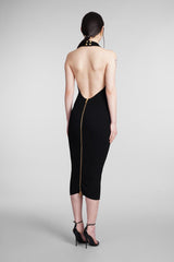 Balmain Dress In Black Viscose - Women - Piano Luigi