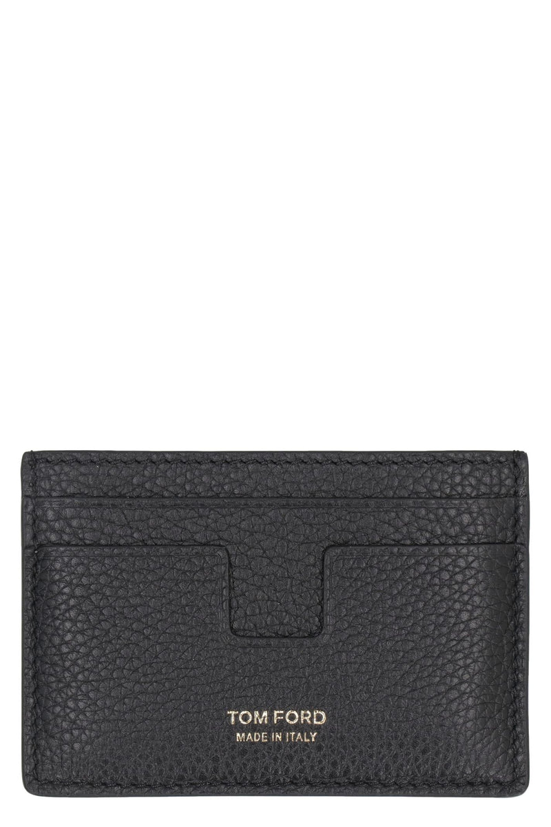 Tom Ford Leather Card Holder - Men - Piano Luigi