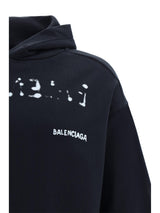 Balenciaga Logo Cotton Hoodie - Men - Piano Luigi