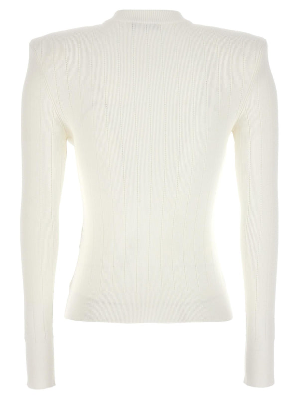 Balmain Logo Button Sweater - Women - Piano Luigi