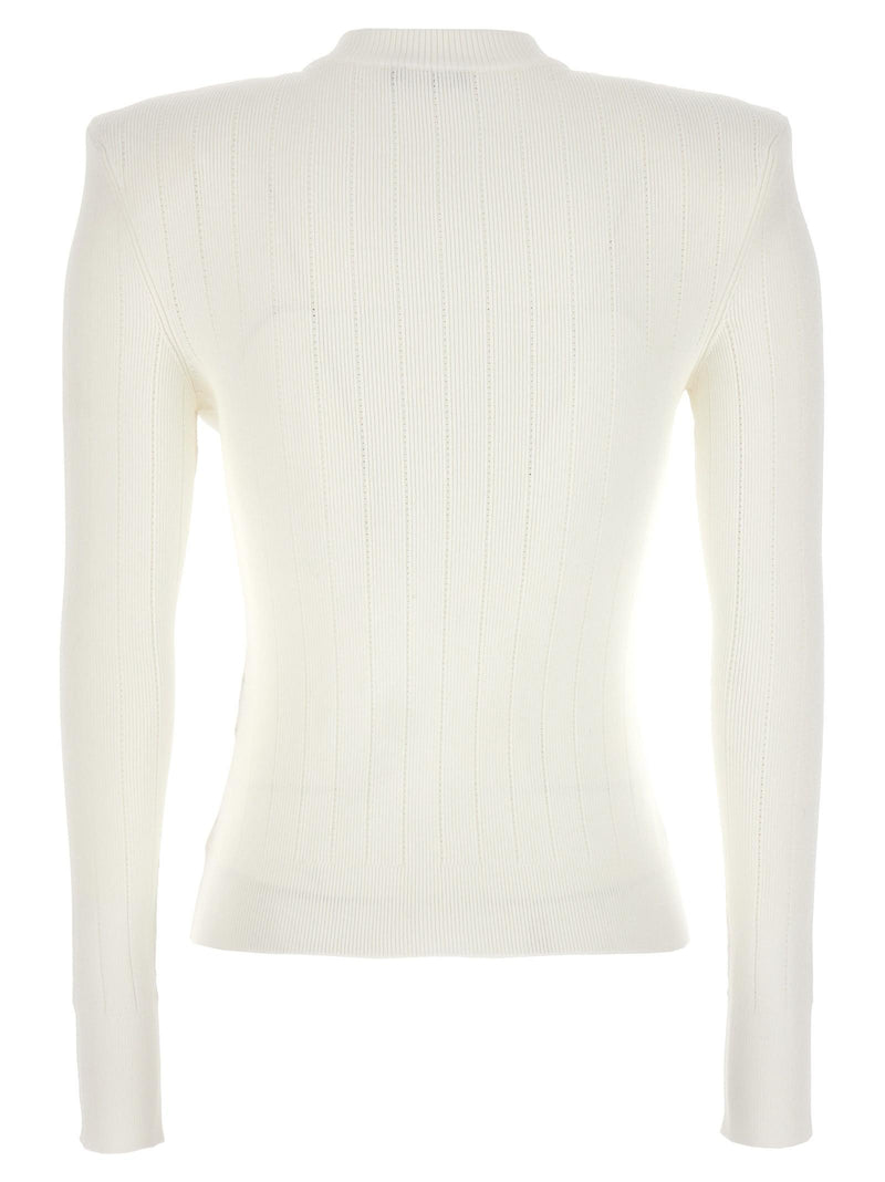 Balmain Logo Button Sweater - Women - Piano Luigi