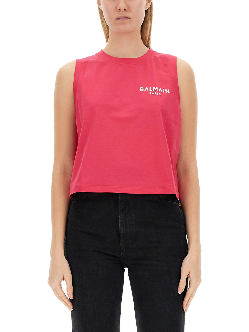 Balmain Tank Top With Logo - Women - Piano Luigi