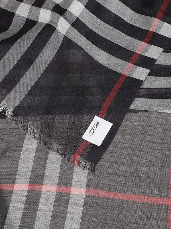 Burberry Giant Check Gauze Scarf - Women - Piano Luigi