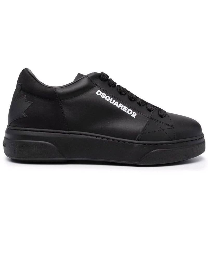 Dsquared2 Black Leather Sneakers - Men - Piano Luigi