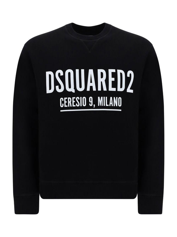 Dsquared2 Black Cotton Sweatshirt - Men - Piano Luigi