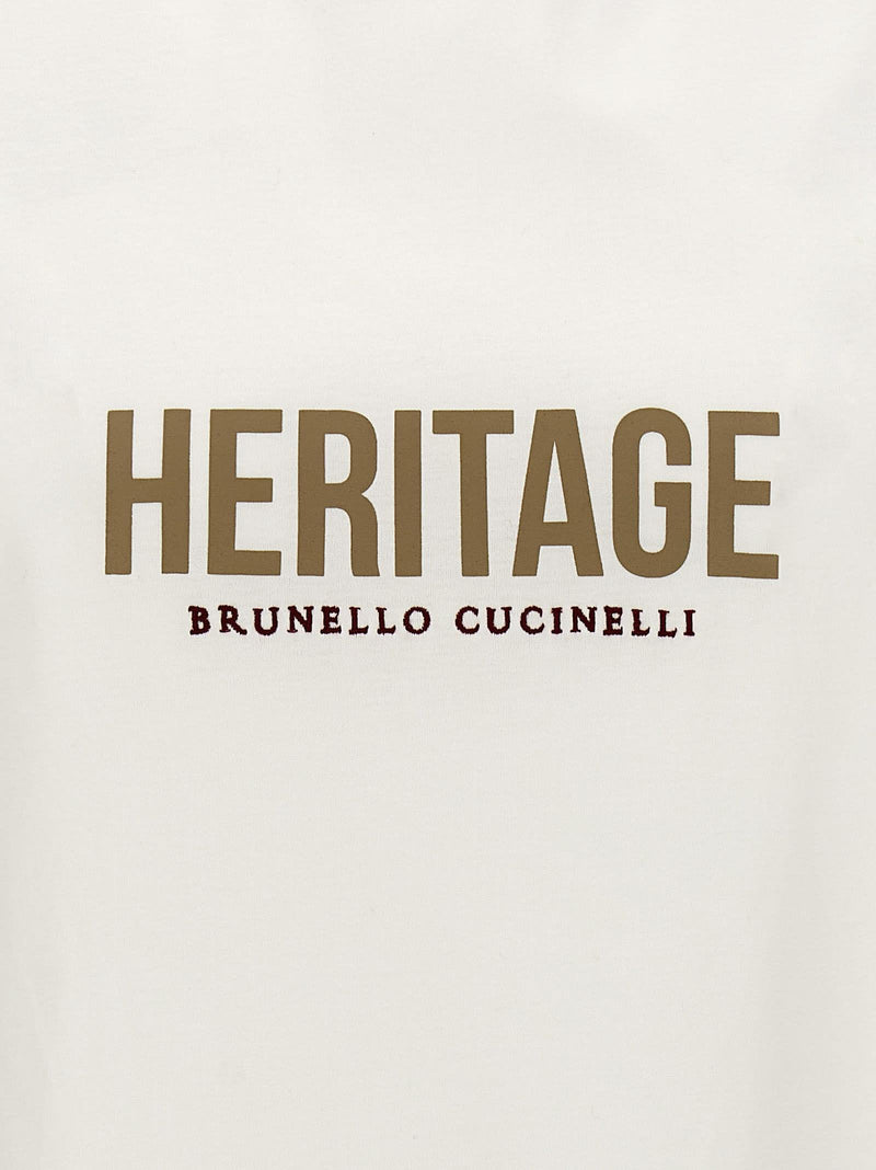 Brunello Cucinelli Logo Print T-shirt - Men - Piano Luigi