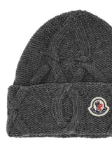 Moncler Logo Patch Knitted Beanie - Men - Piano Luigi