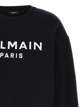 Balmain Logo Print Cropped Sweatshirt - Women - Piano Luigi