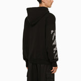 Off-White Black Logoed Hoodie - Men - Piano Luigi