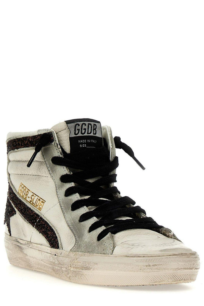 Golden Goose Slide Sequin-embellished Lace-up Sneakers - Women - Piano Luigi