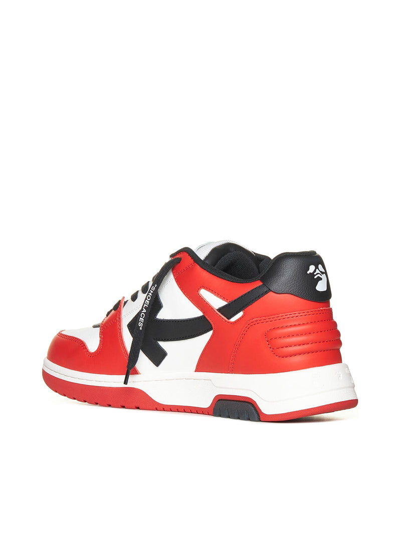 Off-White White, Red And Black Out Of Office Sneakers - Men - Piano Luigi