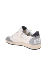 Golden Goose Ballstar Sneakers In White And Gray Leather And Suede - Men - Piano Luigi