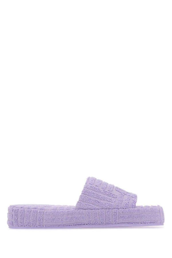 Bottega Veneta Lilac Terry Fabric Resort Sponge Slippers - Women - Piano Luigi