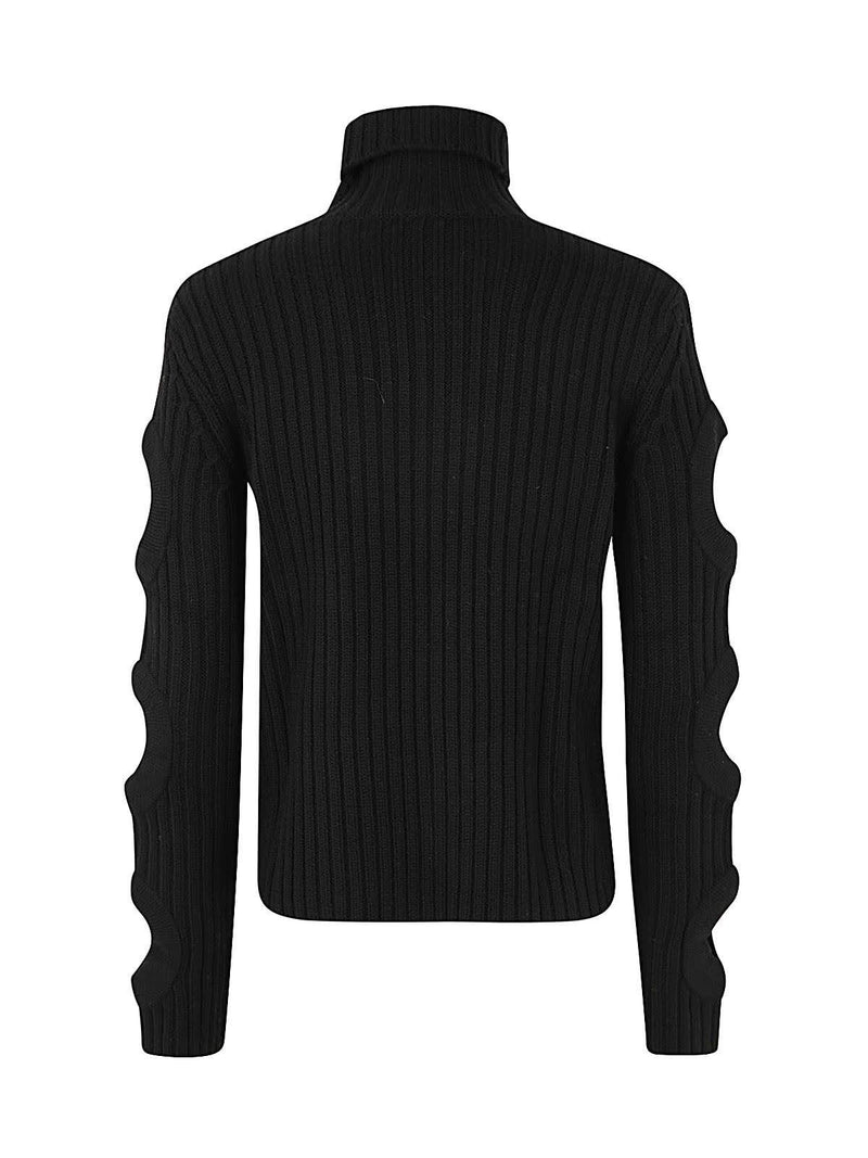 J.W. Anderson Cut Out Sleeve Turtleneck Jumper - Women - Piano Luigi