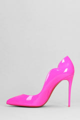 Christian Louboutin Hot Chick Sling 100 Pumps In Fuxia Patent Leather - Women - Piano Luigi