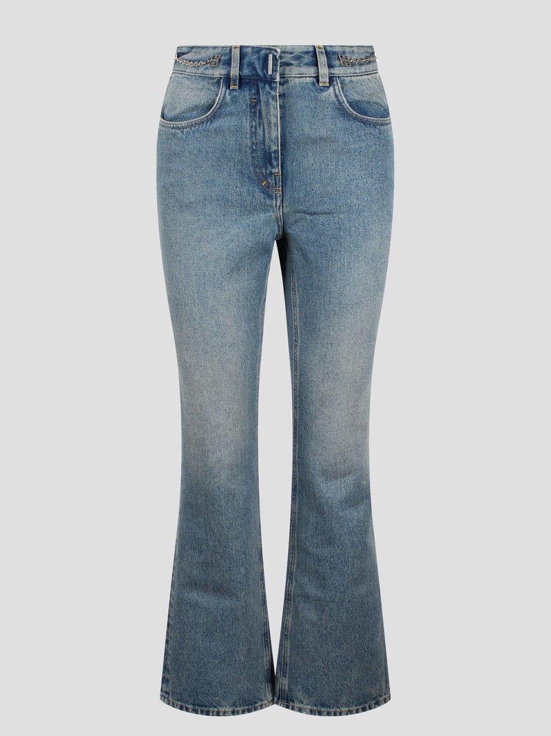 Givenchy Chain Detail Boot Cut Denim - Women - Piano Luigi