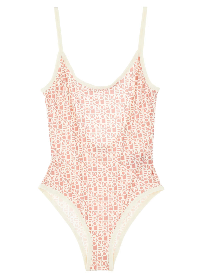 Moncler Logo Print One-piece Swimsuit - Women - Piano Luigi