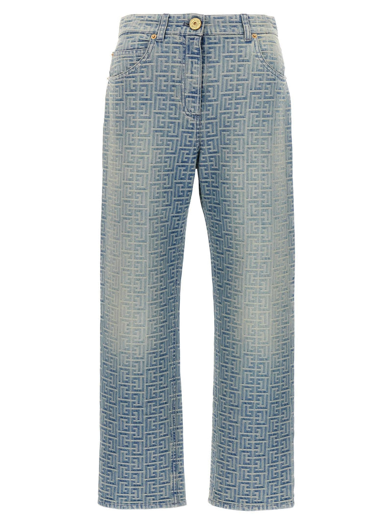 Balmain monogram Jeans - Women - Piano Luigi