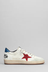 Golden Goose Ball Star Sneakers In White Leather - Men - Piano Luigi