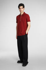 Balmain Polo In Bordeaux Cotton - Men - Piano Luigi