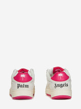 Palm Angels Palm University Low Top Sneakers In White And Pink Leather Woman - Women - Piano Luigi