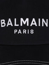 Balmain Blue Baseball Hat With White Logo - Men - Piano Luigi