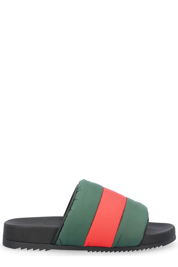 Gucci Padded Web Slide Sandals - Men - Piano Luigi