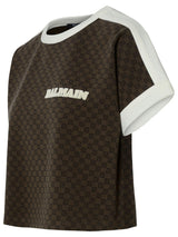 Balmain Brown Cotton Blend T-shirt - Women - Piano Luigi