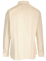 Golden Goose White/beige Striped Shirt - Men - Piano Luigi